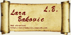 Lara Baković vizit kartica